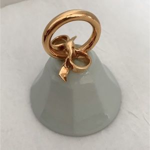 Porcelain Bell,  Gold Trim bow tie Handle